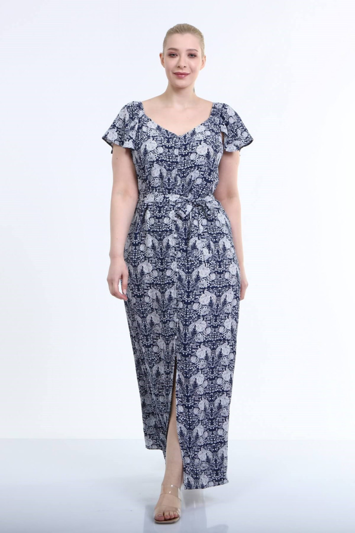 

Платье женское My Line Moda 1400 синее 46 RU (товары доставляются из-за рубежа), 1400