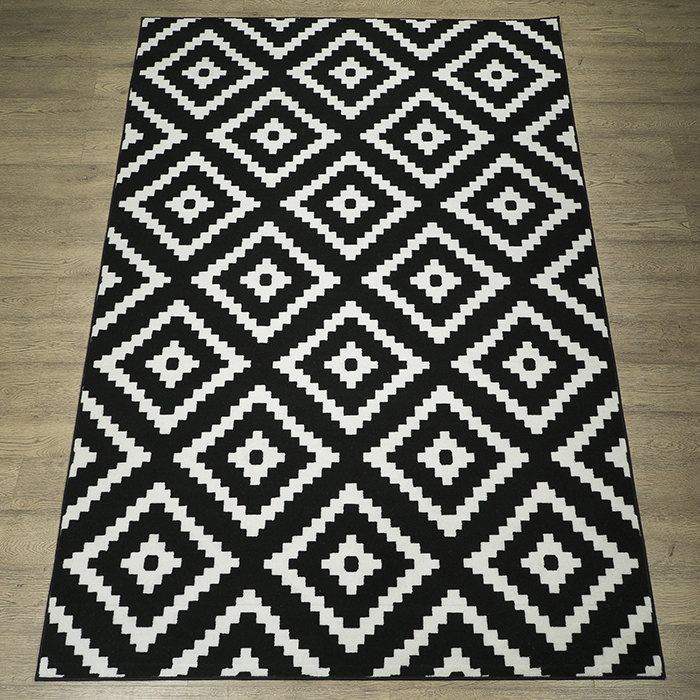 

Ковёр Kitroom Лайла де Люкс 240x340 прямоугольный белый/черный 15767