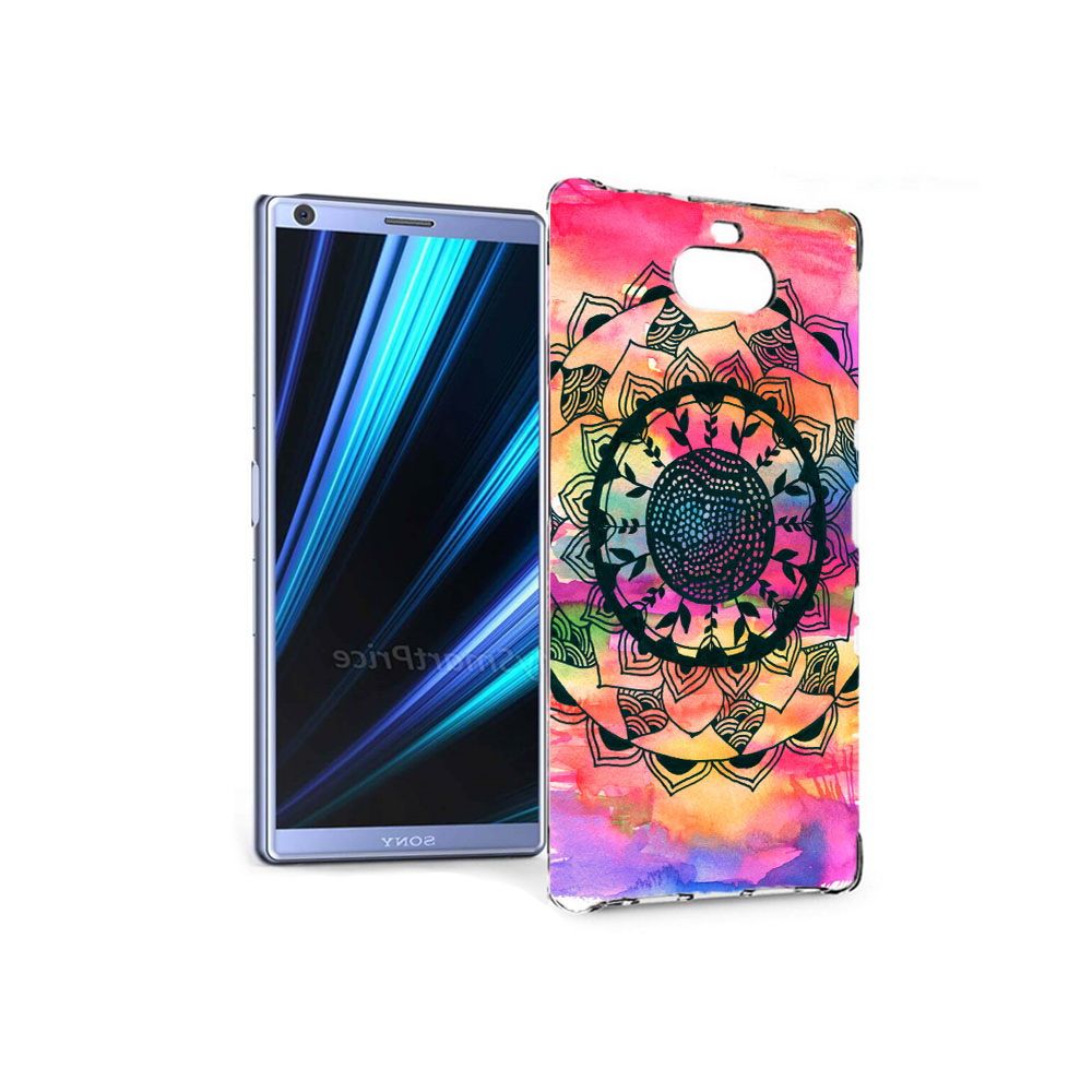 

Чехол MyPads Tocco для Sony Xperia 10 яркая абстракция круглый цветок (PT125953.225.704), Прозрачный, Tocco