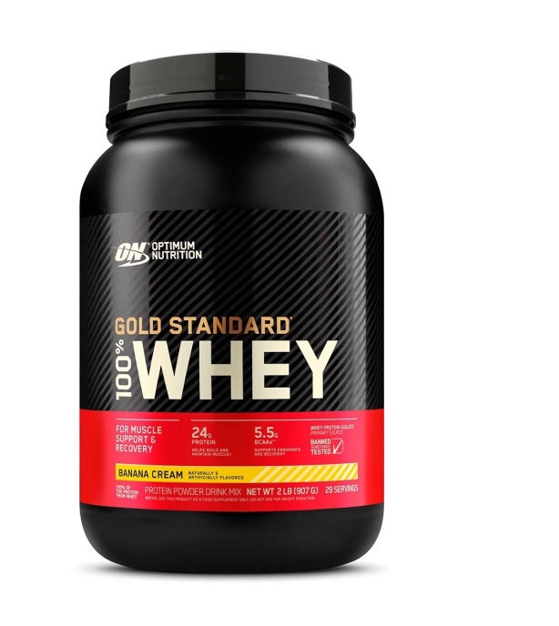 

Протеин Optimum Nutrition 100% Whey Gold Standard, 908 г, banana cream, 100% Whey Gold Standard