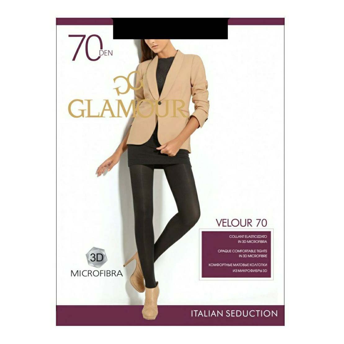 

Колготки женские Glamour черные, Черный