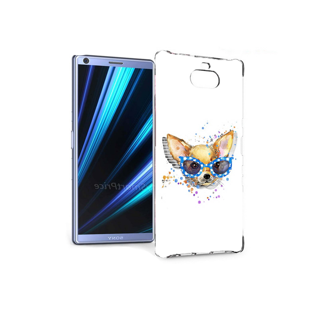 

Чехол MyPads Tocco для Sony Xperia 10 чихуа-хуа в очках (PT125953.225.691), Прозрачный, Tocco