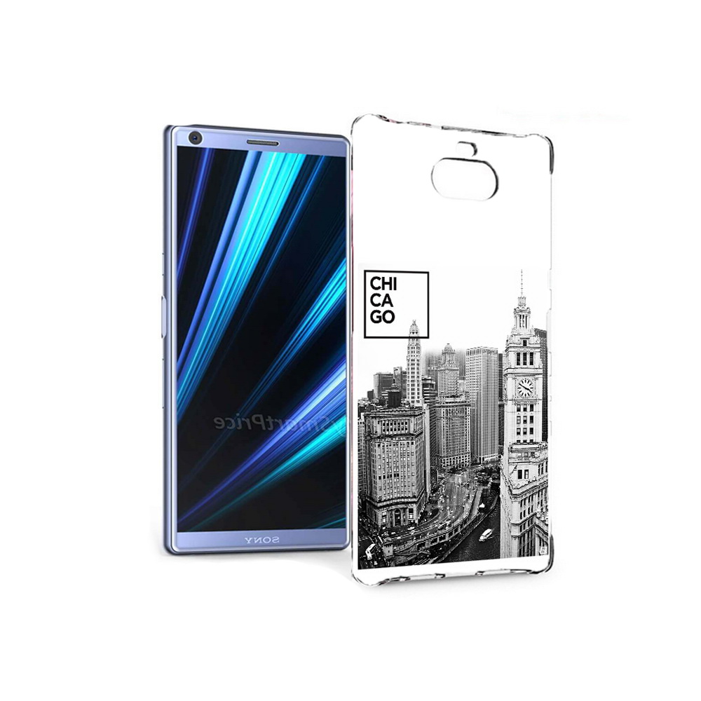 

Чехол MyPads Tocco для Sony Xperia 10 черно белый чикаго (PT125953.225.689), Прозрачный, Tocco
