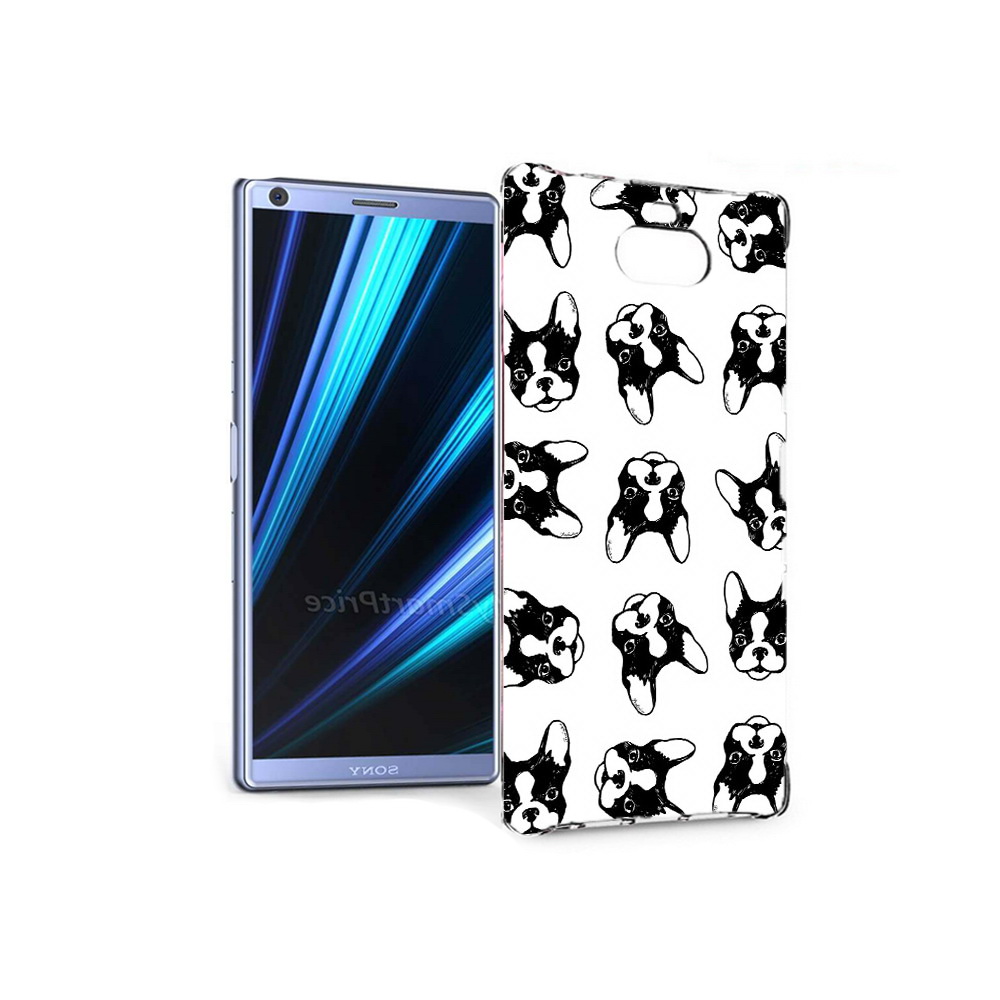 

Чехол MyPads Tocco для Sony Xperia 10 черно белые собачки (PT125953.225.683), Прозрачный, Tocco