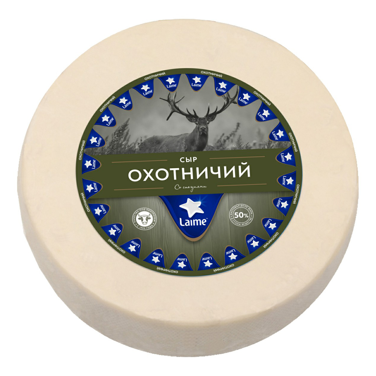 

Сыр полутвердый Laime Охотничий 50%