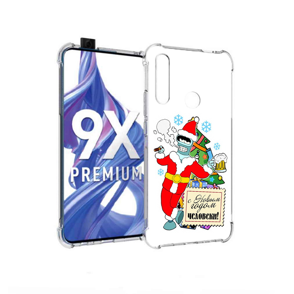 

Чехол MyPads Tocco для Honor 9X С новым годом человеки (PT139835.22.150), Прозрачный, Tocco