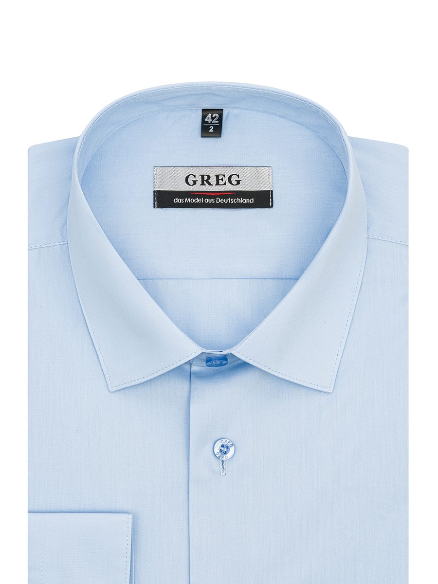 

Рубашка мужская Greg 00-00003822 голубая 44, Голубой, 00-00003822