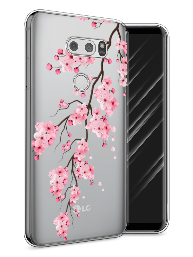 

Чехол Awog на LG V30 "Розовая сакура", Розовый;коричневый, 83050-8