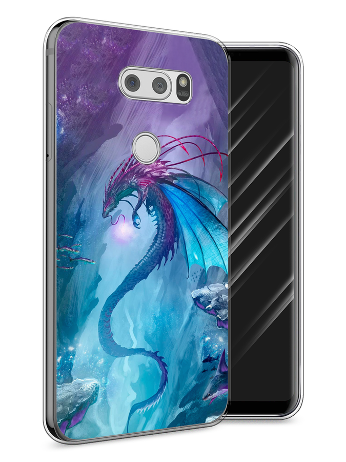 

Чехол Awog на LG V30 "Водный дракон", Голубой;фиолетовый;синий, 83050-2