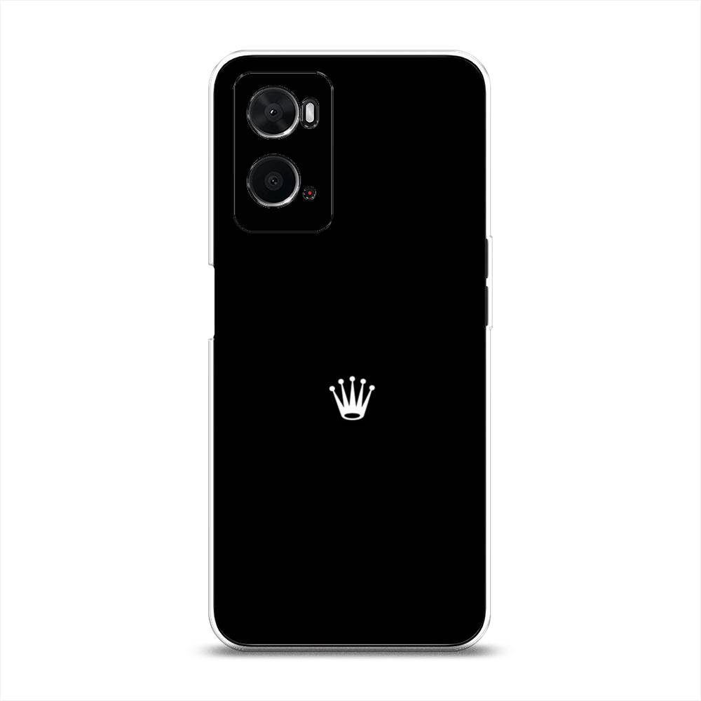фото Силиконовый чехол "белая корона на черном фоне" на oppo a36 awog