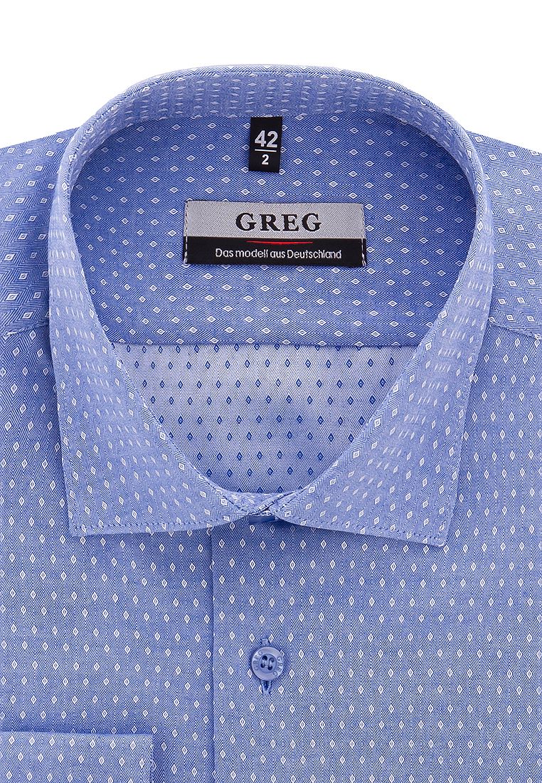 

Рубашка мужская Greg 01-00005161 голубая 38, Голубой, 01-00005161