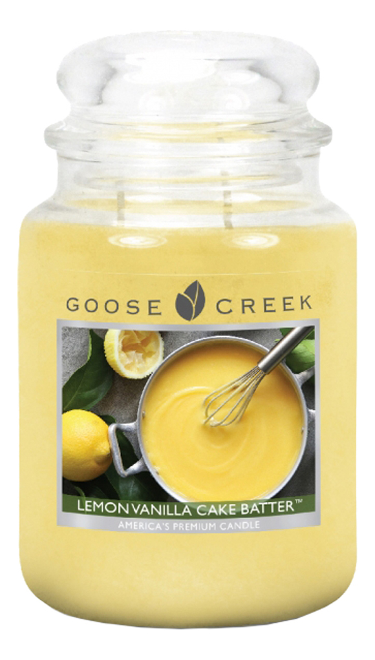 фото Ароматическая свеча goose creek lemon vanilla cake batter (лимонно-ванильный крем) 680г