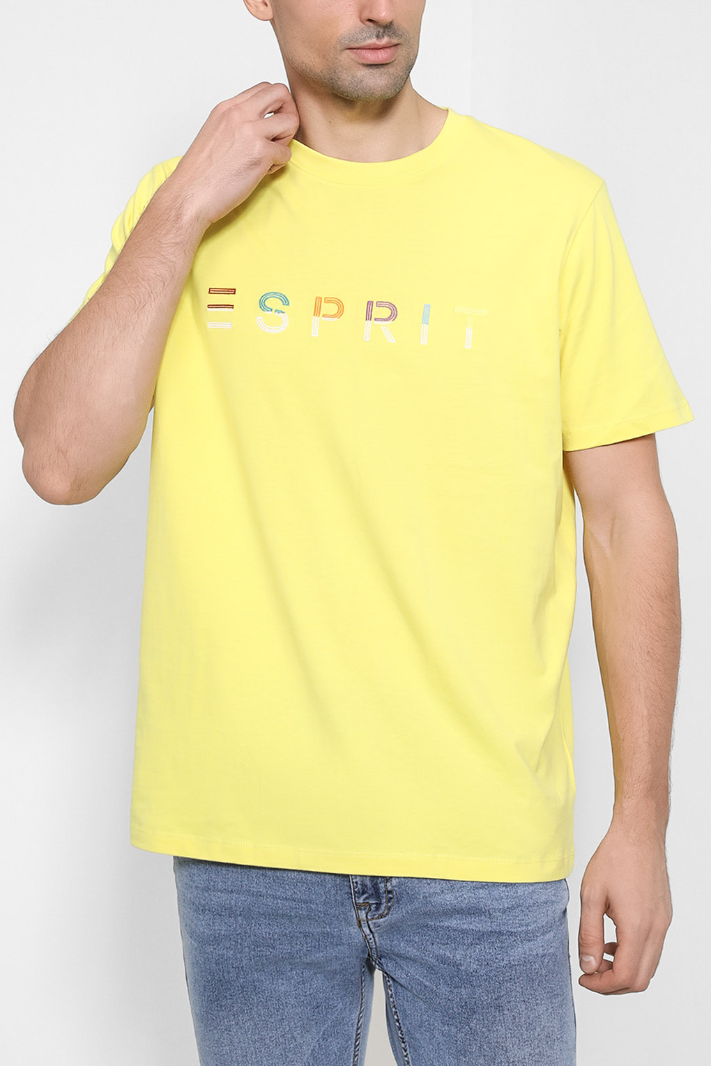 

Футболка мужская Esprit Casual 072EE2K301 желтая S, Желтый, 072EE2K301