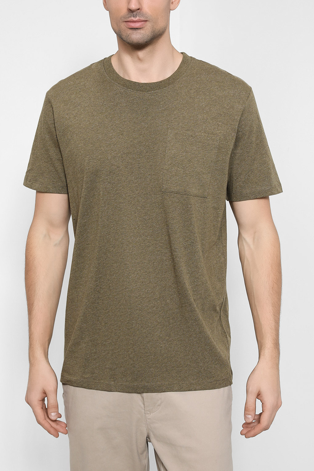 

Футболка мужская Esprit Casual 082EE2K323 хаки S, 082EE2K323