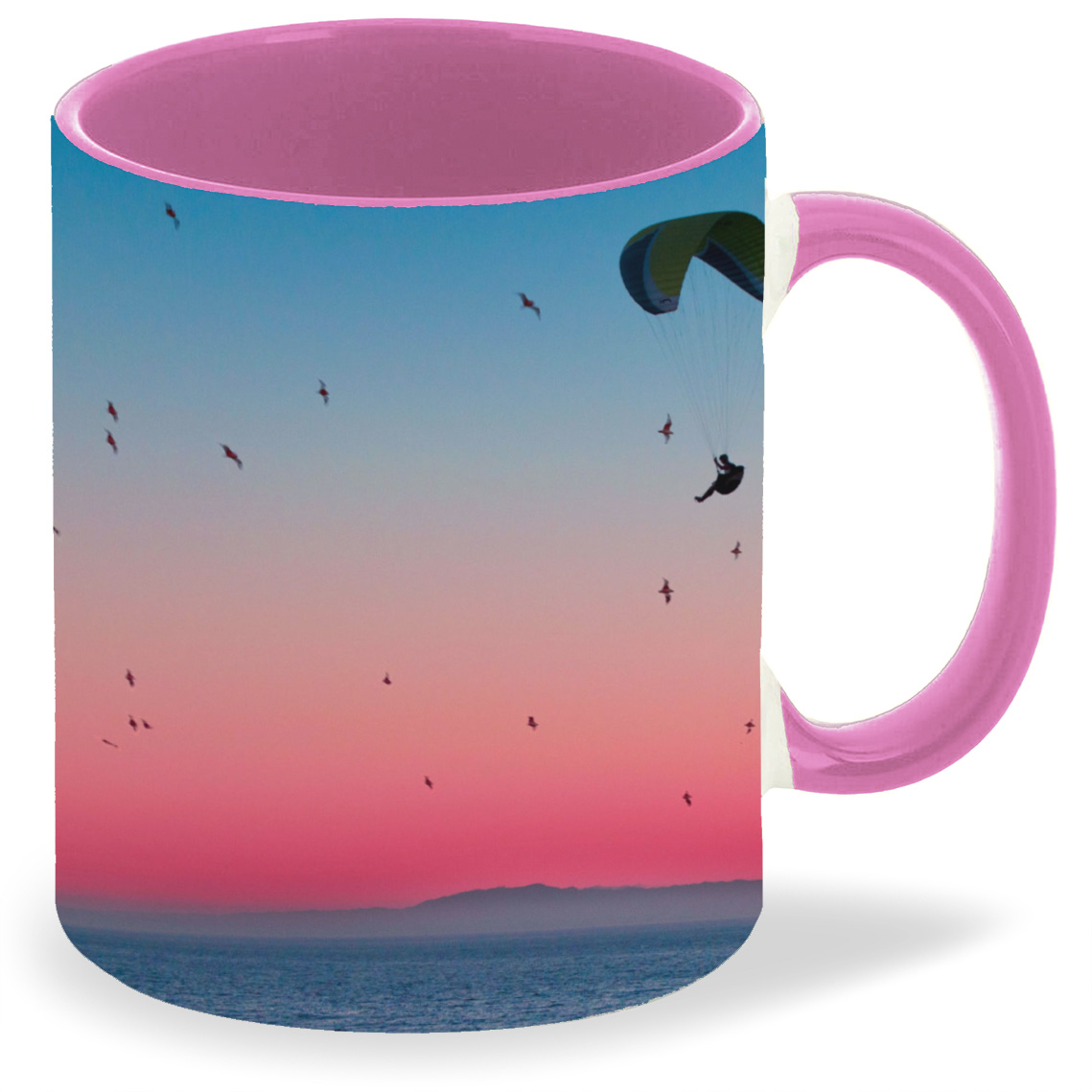 

Кружка CoolPodarok Параплан Парашутист Птицы Закат Море, Параплан Парашутист Птицы Закат Море