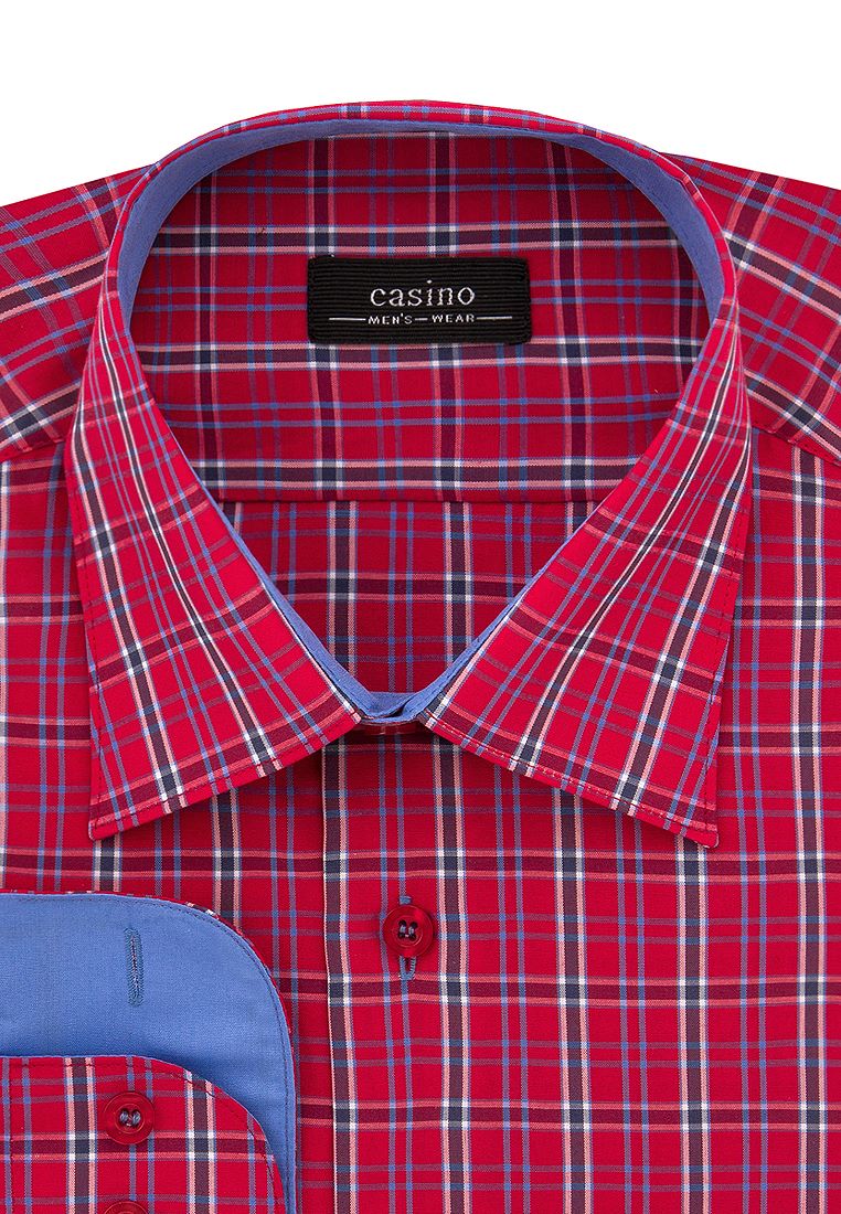 

Рубашка мужская CASINO 01-00004818 красная 41, Красный, 01-00004818