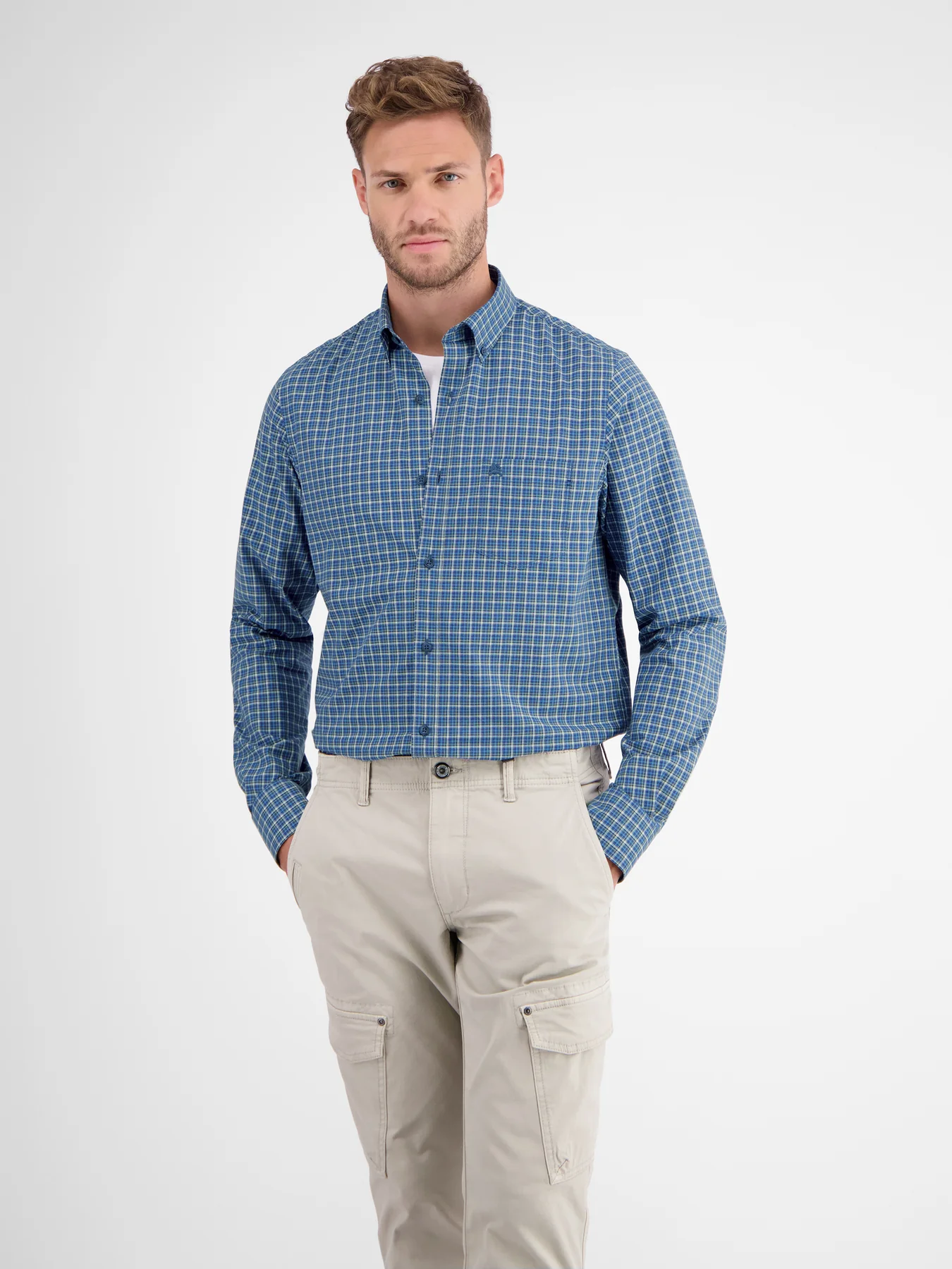 Рубашка Lerros для мужчин, 23D1170, размер XL, голубая-448