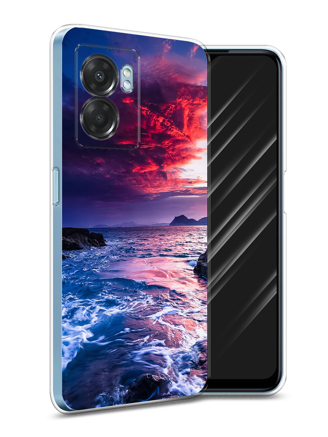 

Чехол Awog на Oppo A57 5G/A56s/OnePlus Nord N300 5G "Волны 1", Разноцветный, 2510250-4