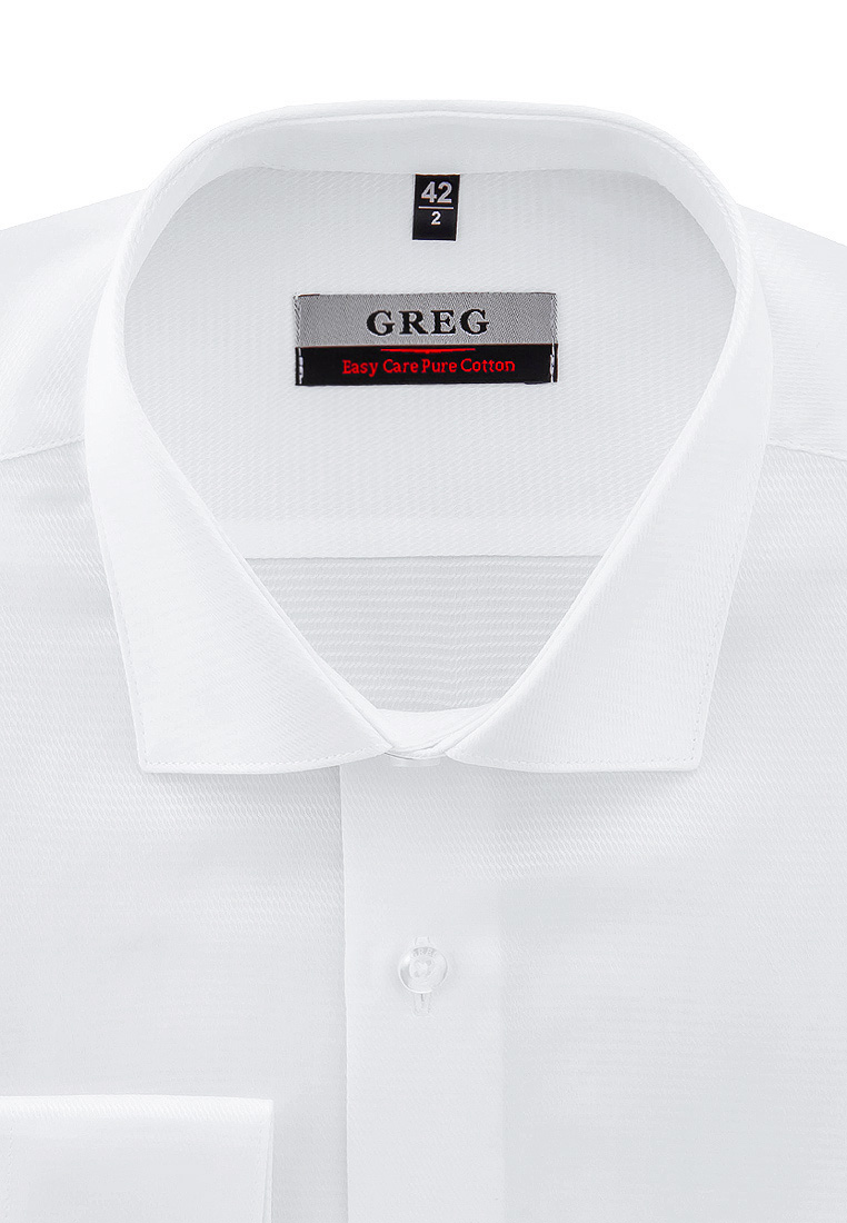 

Рубашка мужская Greg 01-00011461 белая 44, Белый, 01-00011461