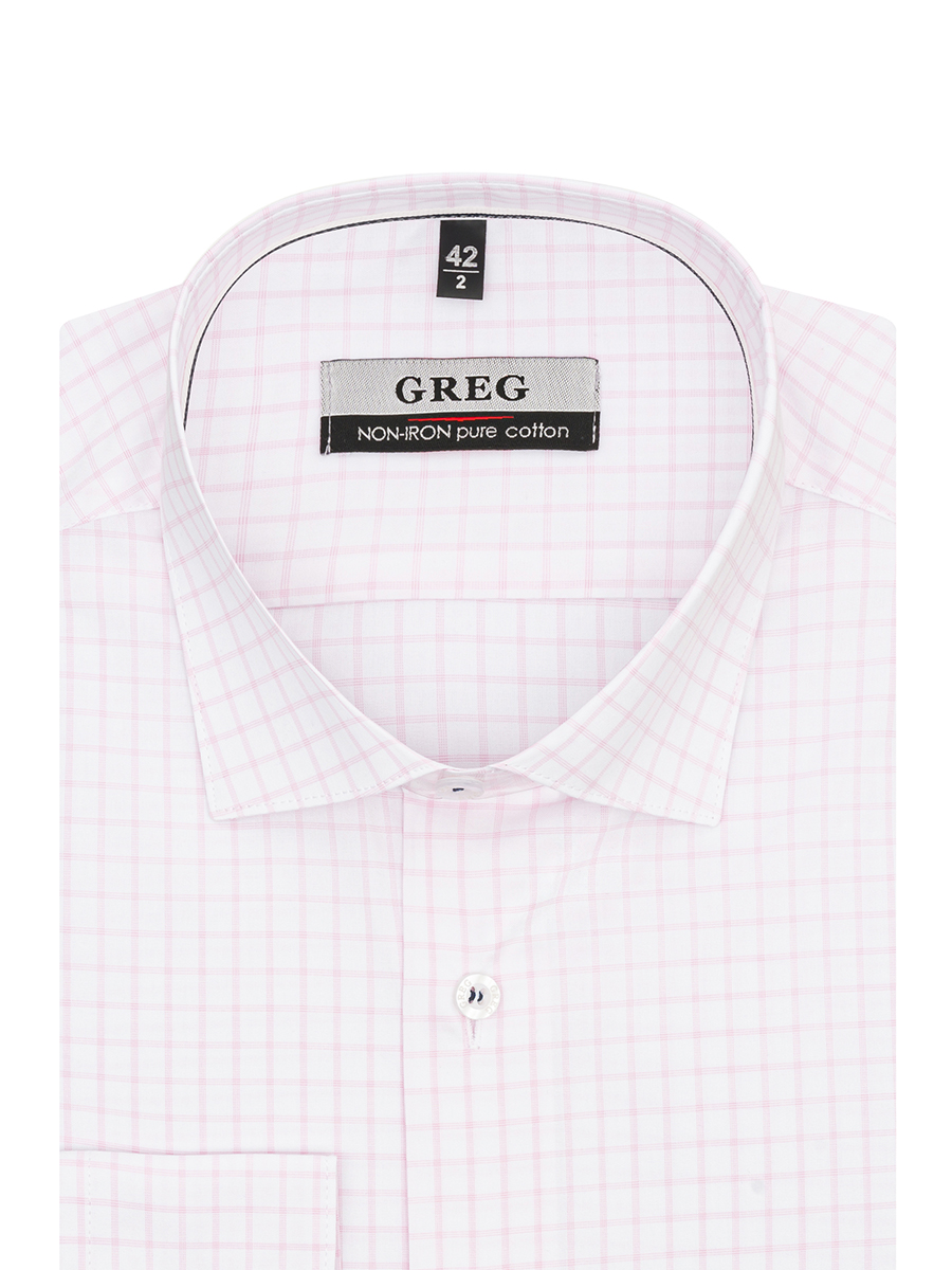 

Рубашка мужская Greg 00-00001500 розовая 42, Розовый, 00-00001500
