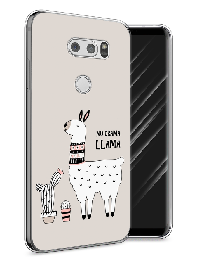 

Чехол Awog на LG V30 "No drama LLama", Бежевый;серый;белый, 83050-2