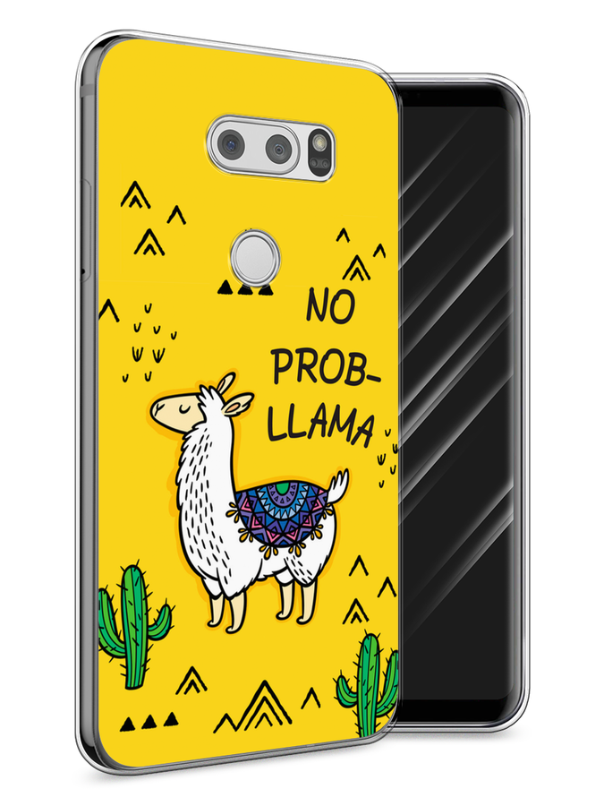 

Чехол Awog на LG V30 "No probLLama", Желтый;черный;синий, 83050-2
