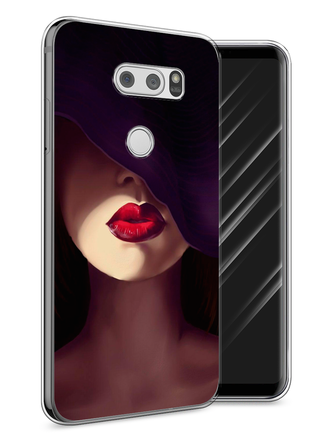 

Чехол Awog на LG V30 "Красные губы", Черный;бежевый;красный, 83050-7