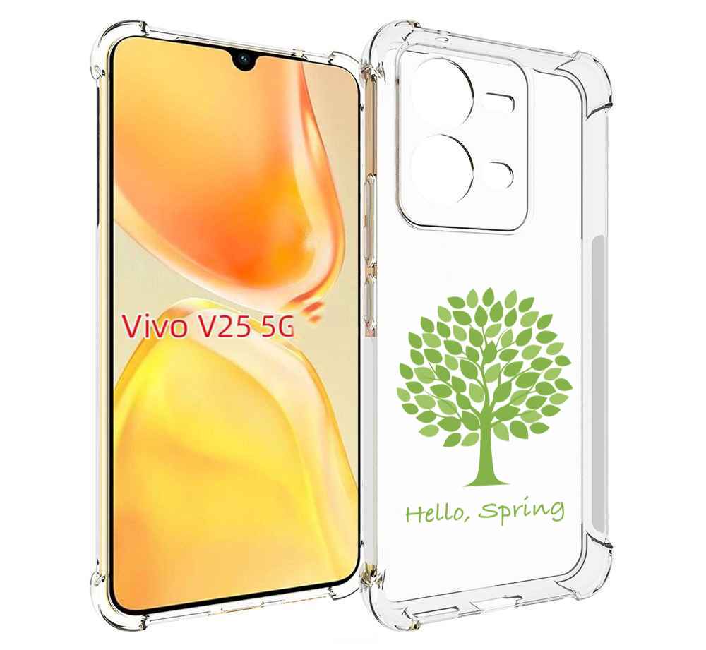 

Чехол MyPads Привет-весна для Vivo V25 5G / V25e, Прозрачный, Tocco
