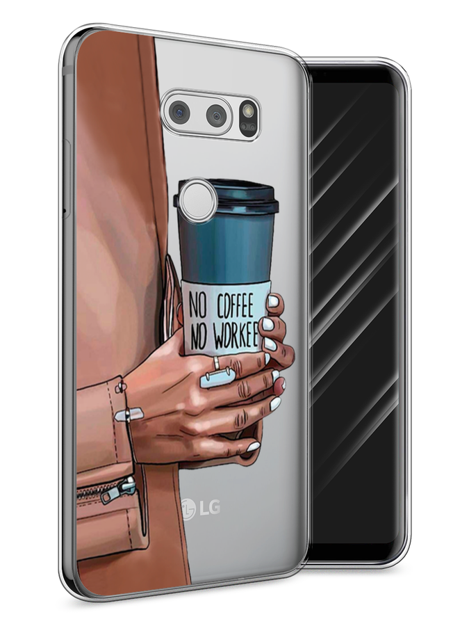 

Чехол Awog на LG V30 "No coffee", Коричневый;серый, 83050-7