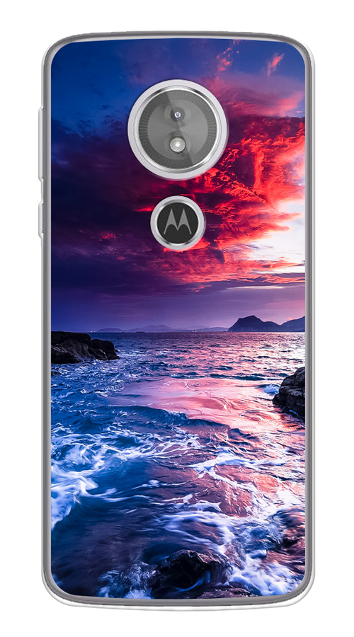

Чехол Awog на Motorola Moto G6 Play / Моторола Мото G6 Плэй "Волны 1", Разноцветный, 240950-4