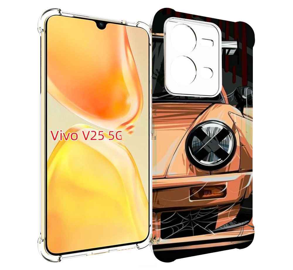 

Чехол MyPads Порш мужской для Vivo V25 5G / V25e, Прозрачный, Tocco