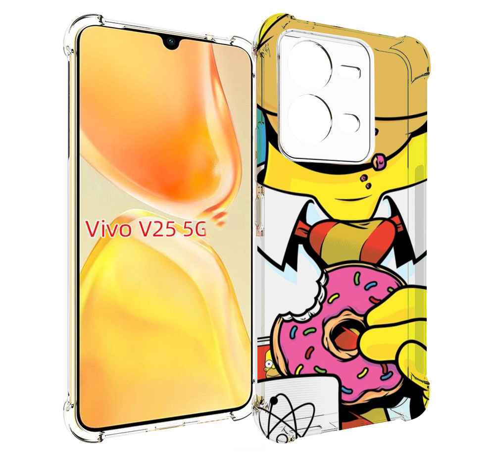 

Чехол MyPads Пончик для Vivo V25 5G / V25e, Прозрачный, Tocco