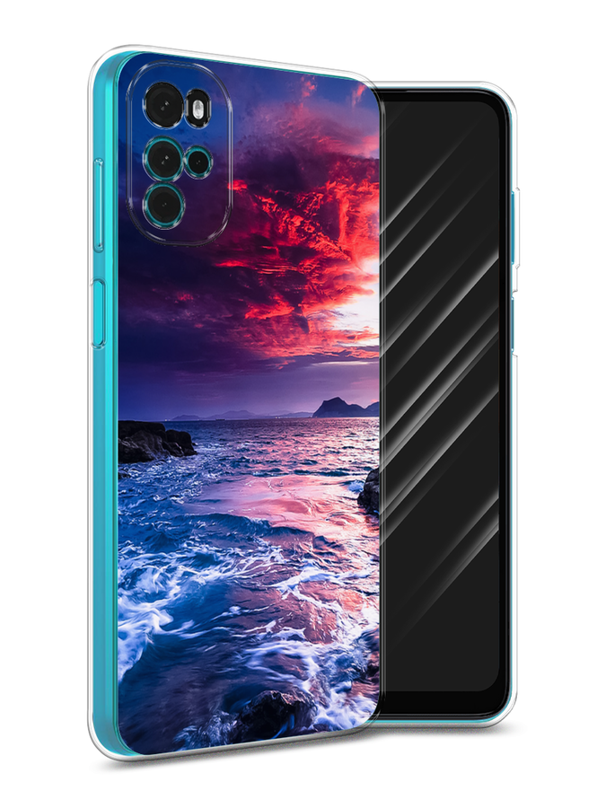 

Чехол Awog на Motorola Moto G22 "Волны 1", Разноцветный, 243150-4