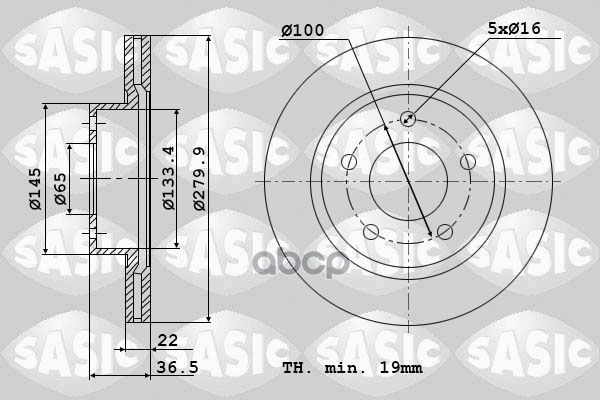 

Тормозной диск SASIC 9004879J