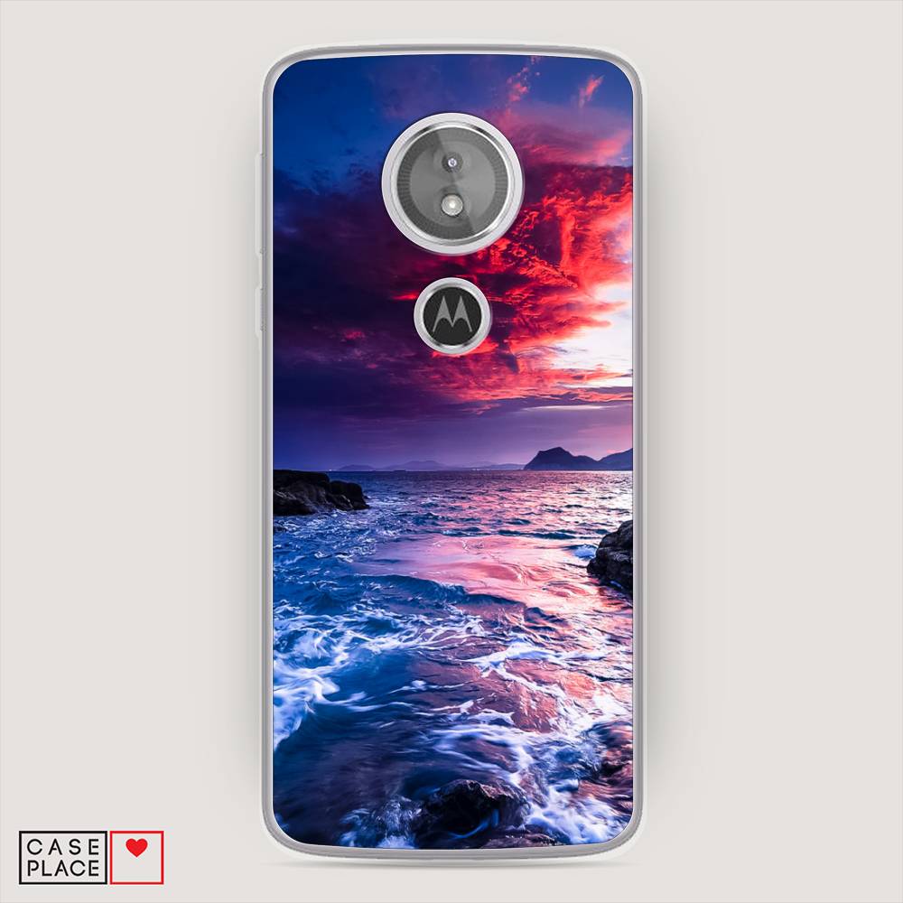 

Чехол Awog на Motorola Moto E5 / Моторола Мото E5 "Волны 1", Разноцветный, 241050-4