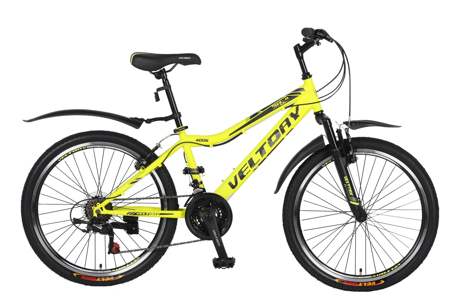 Велосипед горный подростковый VELTORY 4006 желтый 2024 9 до 13 лет, рост 130-150см