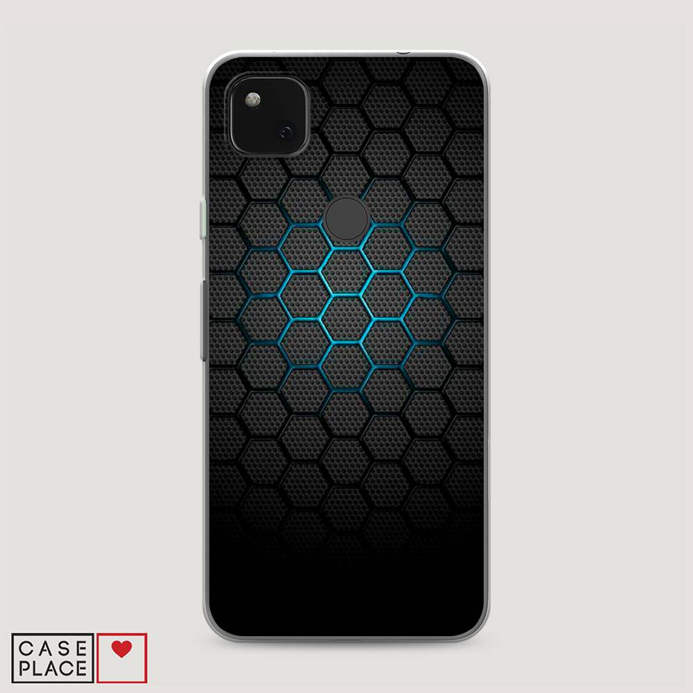 фото Чехол awog "бирюзовые соты" для google pixel 4a