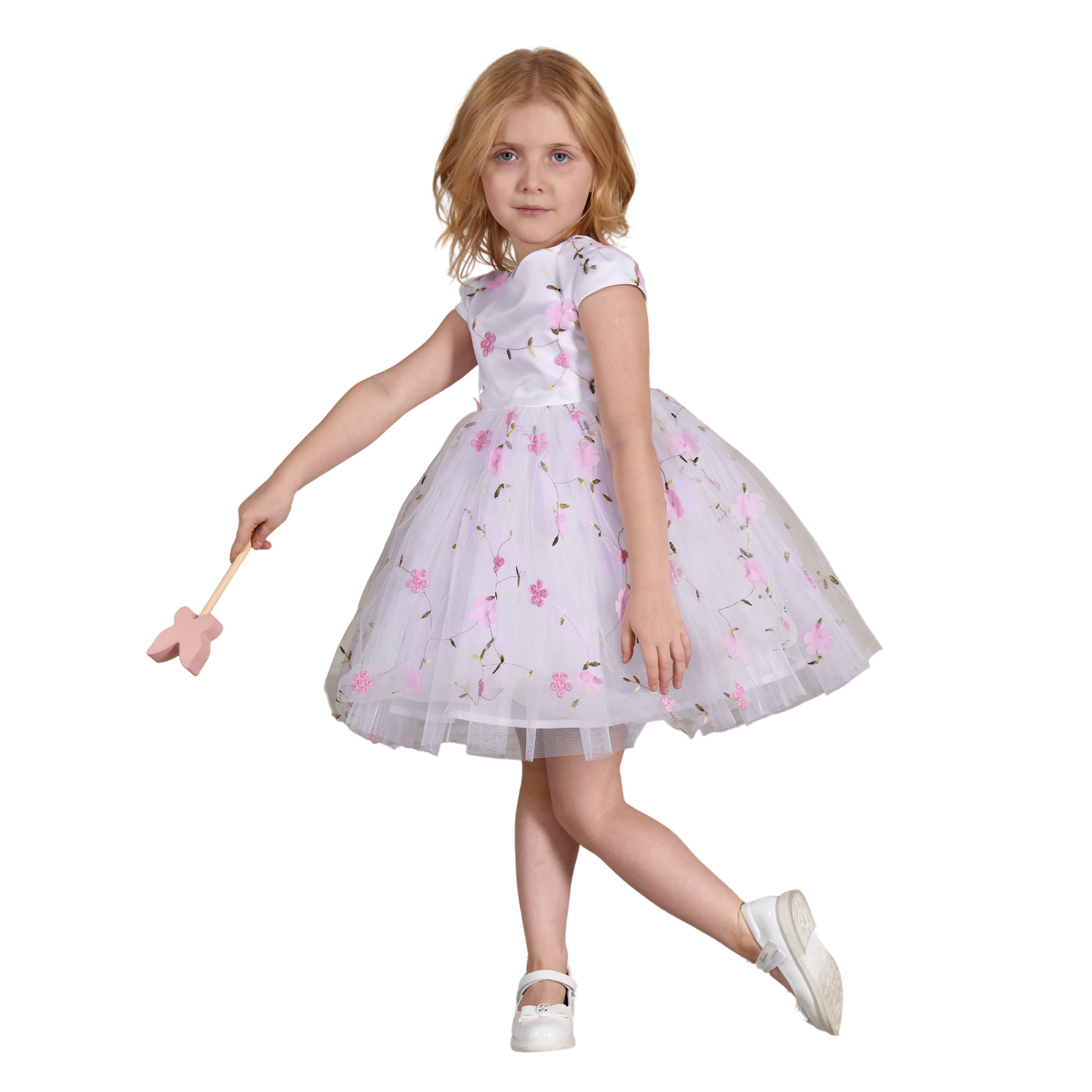 Платье детское Светланка Подарок Нежность, розовый, 116 приталенное платье с очной вышивкой eirene детское