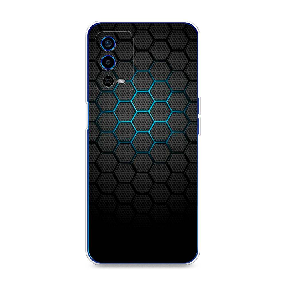фото Чехол awog "бирюзовые соты" для oppo a55 4g