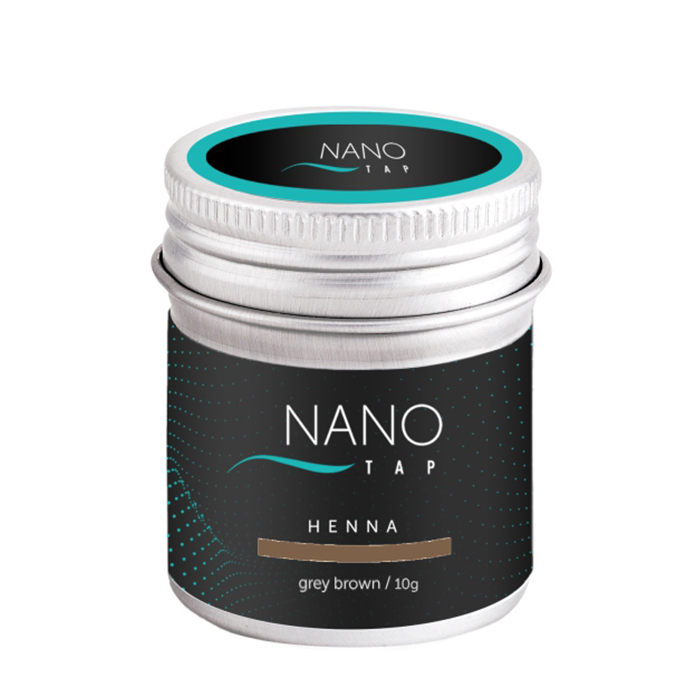Хна для бровей Nano tap в баночке, серо-коричневый grey brown 10 гр