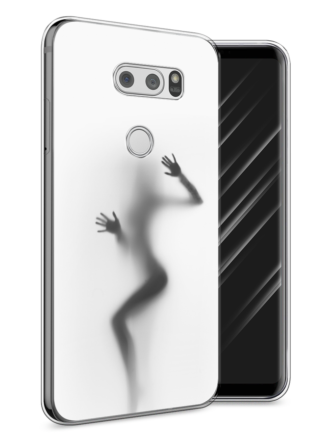 

Чехол Awog на LG V30 "Девушка в душе", Серый;белый;черный, 83050-7