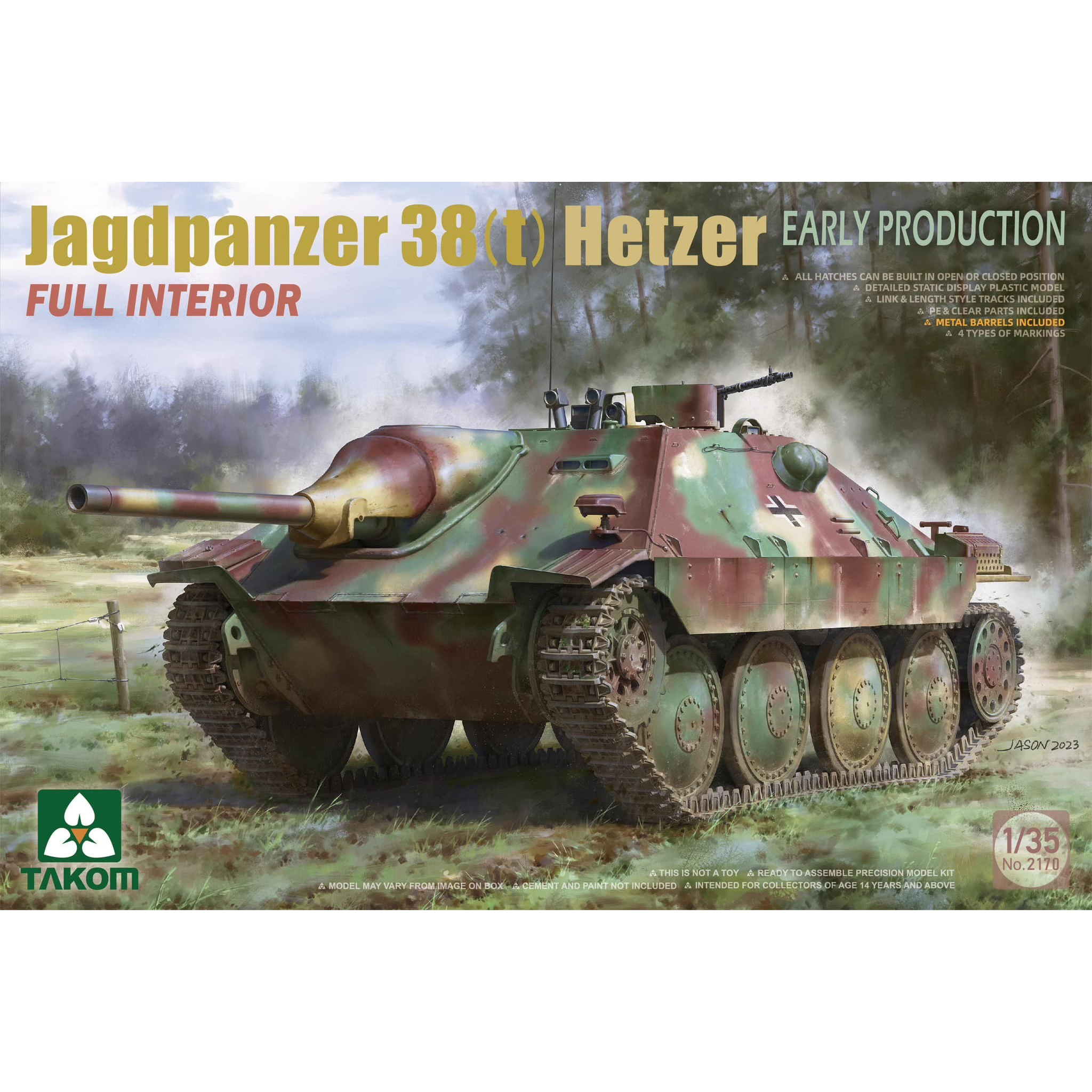 

Сборная модель Takom Немецкая САУ Jagdpanzer 38(t) Hetzer (ранняя) 2170