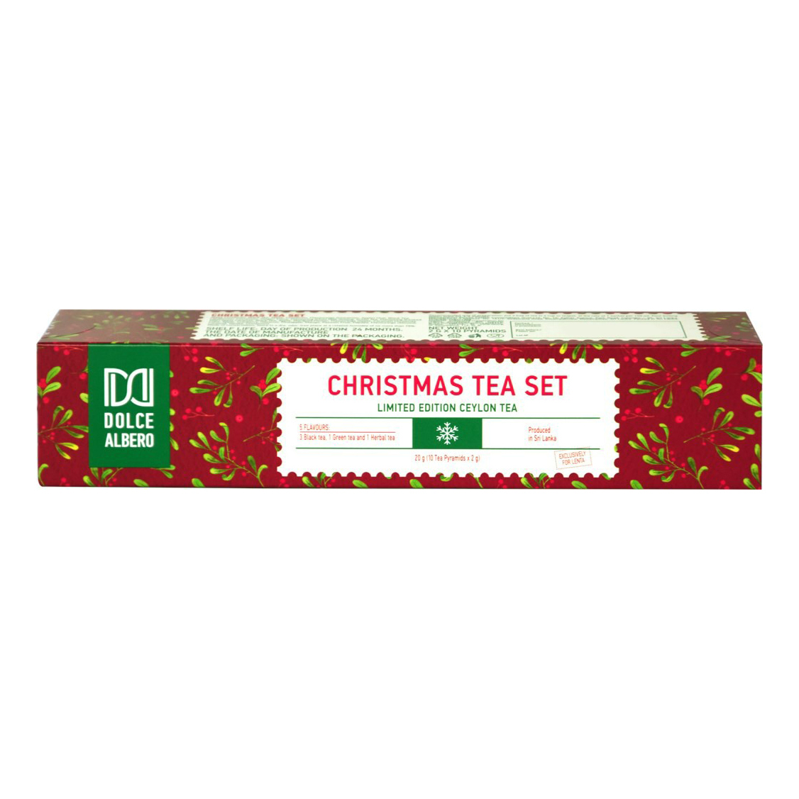 

Чай черный Dolce Albero Christmas Tea Ассорти в пирамидках 2 г х 5 шт