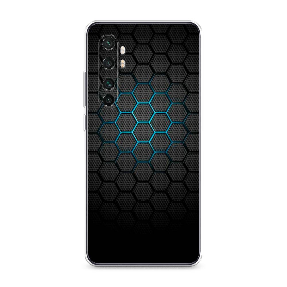 фото Чехол awog "бирюзовые соты" для xiaomi mi note 10 lite