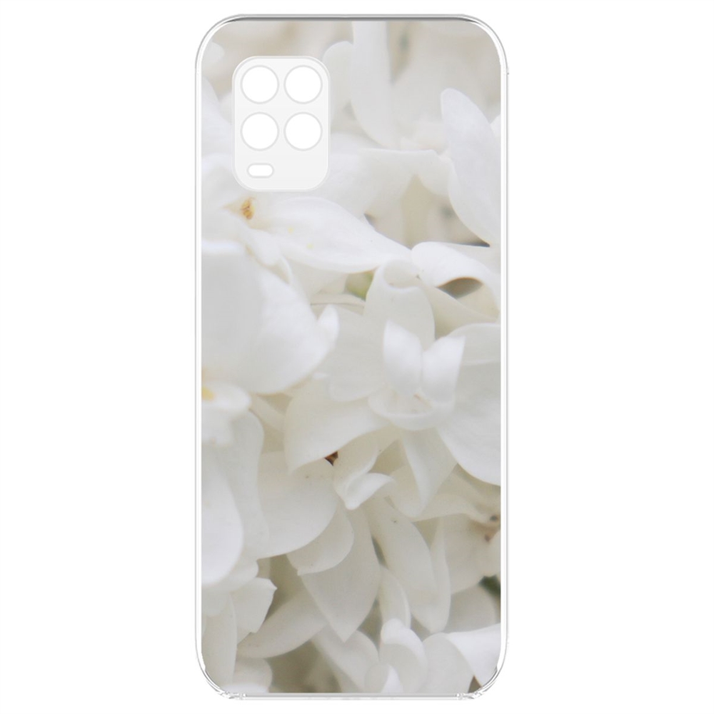 фото Чехол-накладка krutoff clear case белые лилии для xiaomi mi 10 lite