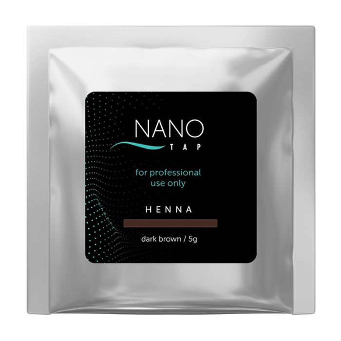 Хна для бровей Nano tap в саше, темно-коричневый dark brown 5 гр