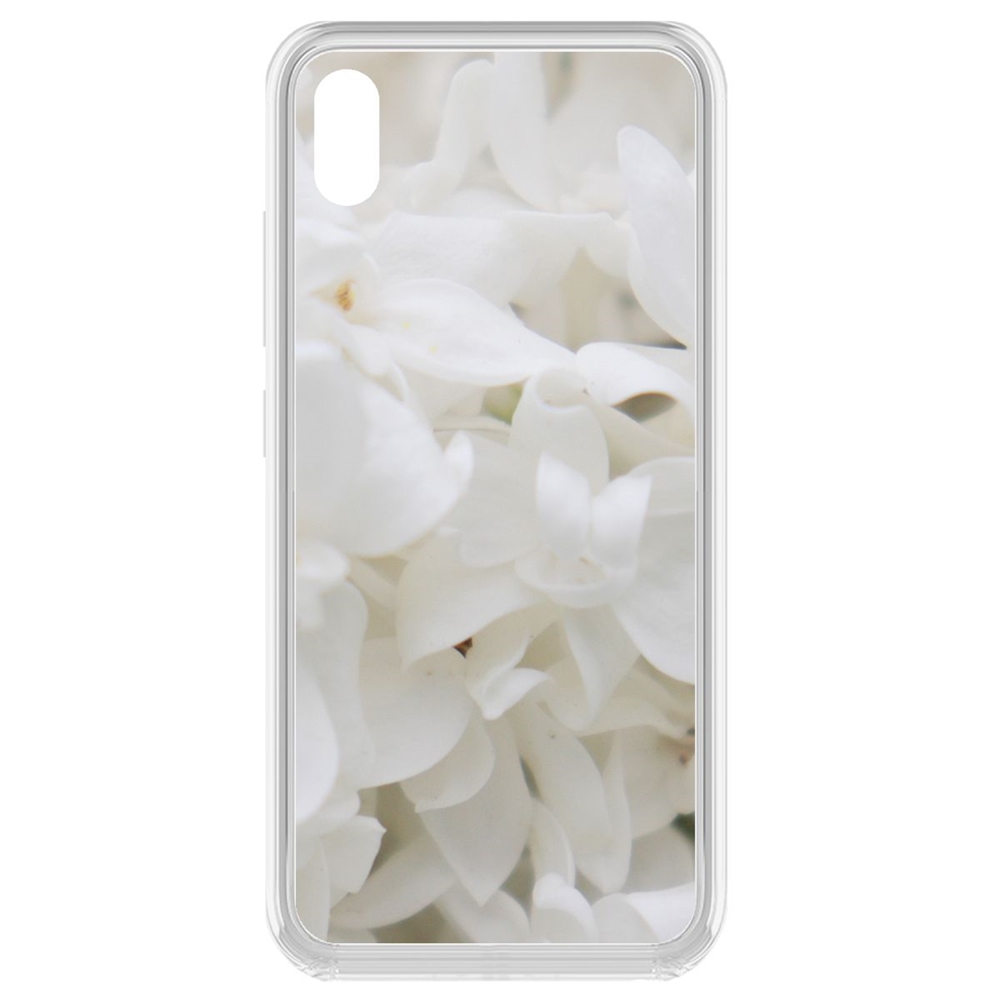 фото Чехол-накладка krutoff clear case белые лилии для vivo y91c