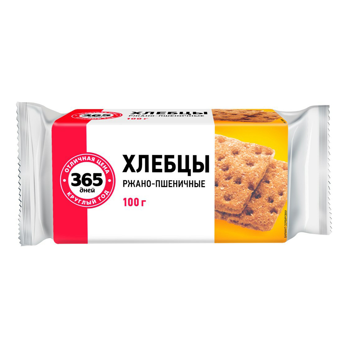 

Хлебцы ржано-пшеничные 365 дней 100 г