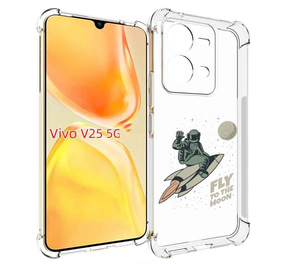 

Чехол MyPads Полет-на-Луну для Vivo V25 5G / V25e, Прозрачный, Tocco