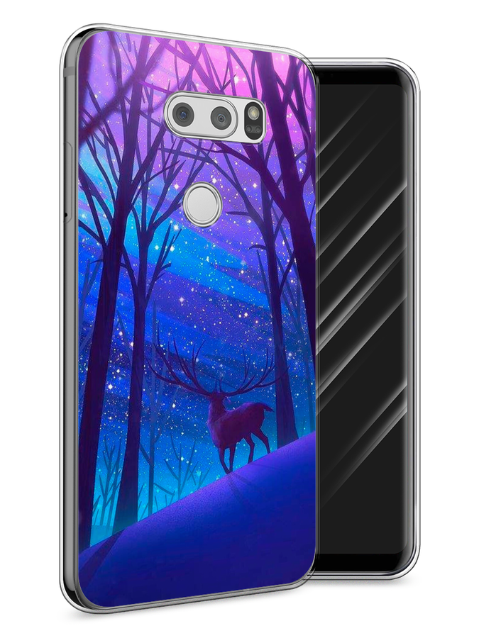 

Чехол Awog на LG V30 "Северный олень", Фиолетовый;голубой;синий, 83050-2